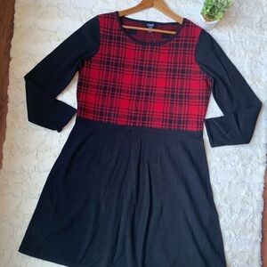 Nwt Chaps black and red buffalo plaid sweater dress